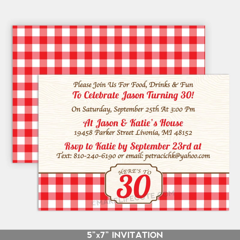 OUTDOOR BIRTHDAY - Printable 5"x7" Party Invitation -, Rustic Outdoor Collection by Make Life Cute Il_570xn