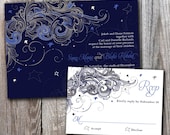 Starry Night Wedding Invitation Sample Set - DesignsbyAdj