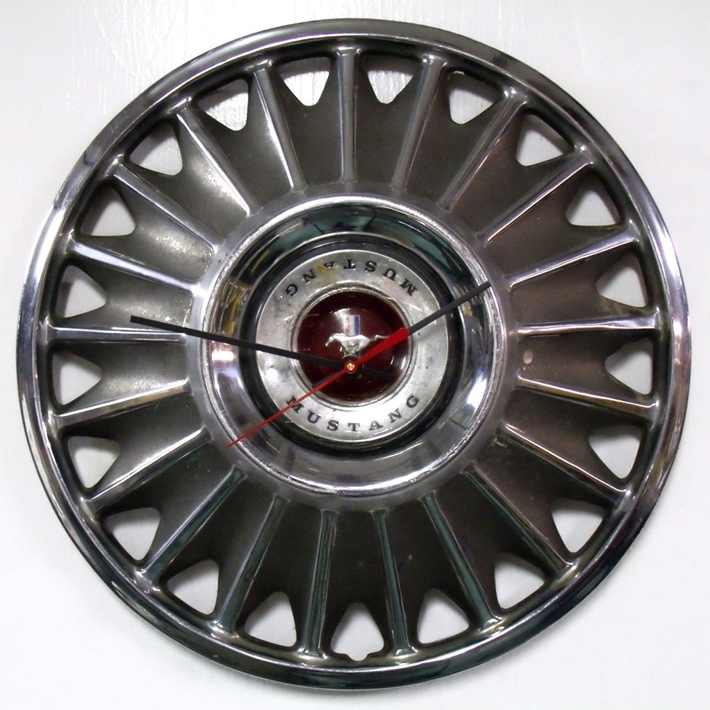 Mustang Wall Clock 1967 Ford Mustang Hubcap by StarlingInk