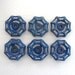6 vintage faucet handles, blue garden knobs, vintage faucet knobs, steampunk, industrial, diy, upcycle, outdoor, old iron valve handles, 224