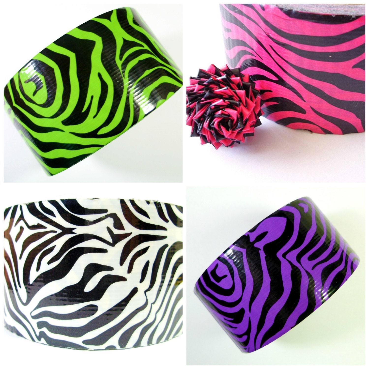 Items similar to One Roll of Zebra Print Duct Tape You Choose Color