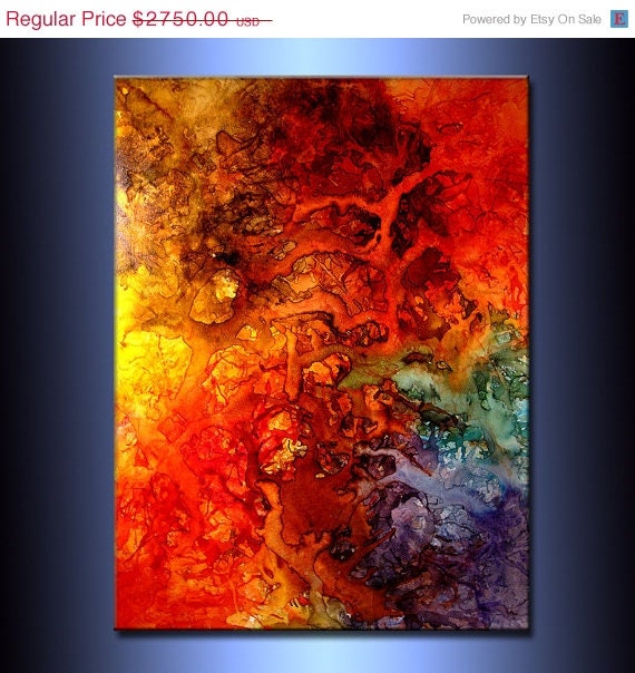 Abstract Art Huge Abstract Painting Original by newwaveartgallery
