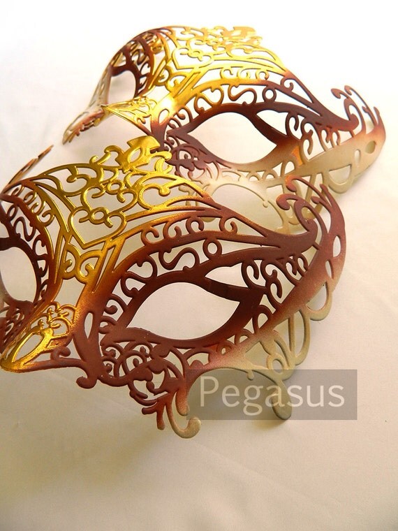 Masquerade Mask base 1 Mask Sahara BROWN DIY Ballroom by pegasus22