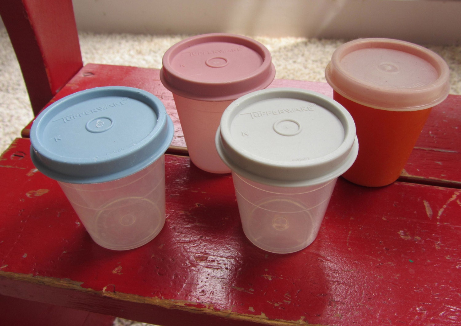 cups Small tupperware Condiment Vintage  with  Cups Containers Price TUPPERWARE vintage lids REDUCED