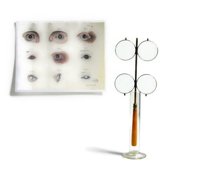 Vintage Trial Lenses Diopter Bakelite Handle Oculist Eye Doctor Exam