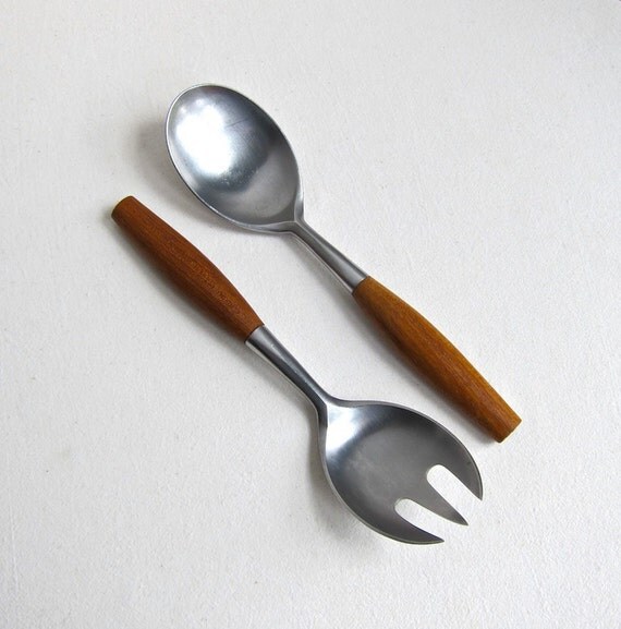Dansk Fjord Serving Set Spoon Fork Spork by BarkingSandsVintage