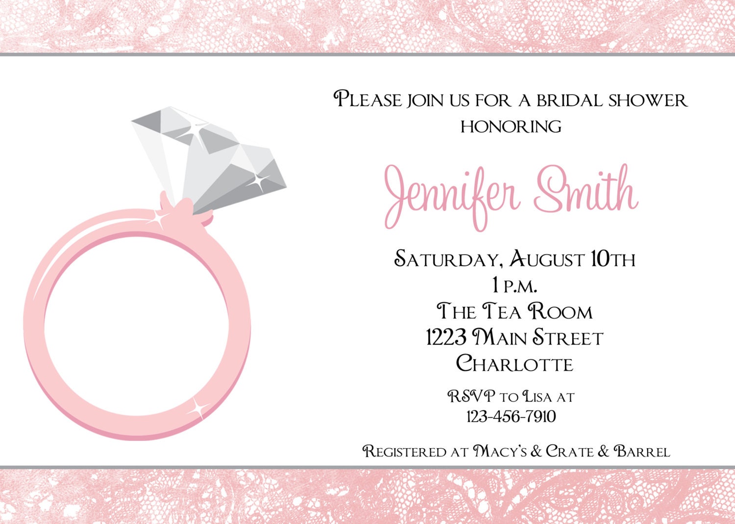 Invitation -- bridal shower invitation - engagement party invitation ...