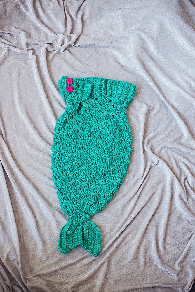 Items similar to Crocheted Mermaid Sleep Sack Photo Prop on Etsy