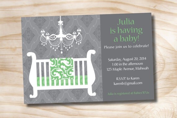 ELEGANT CHANDELIER BLANKET Baby Shower Party Event Printable Invitation Il_570xn