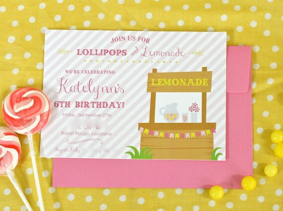 DIY, Lollipops and Lemonade INVITATION ONLY Il_570xn