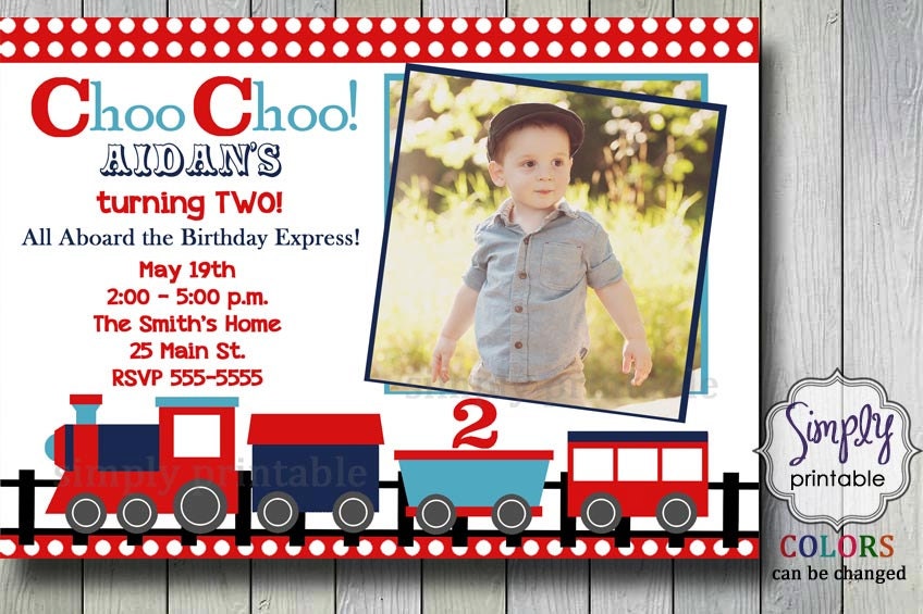 Train Birthday Invitation Il_570xn