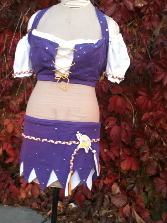 Items similar to CostumeHalloweenCheerleaderMinnesota VikingsParty