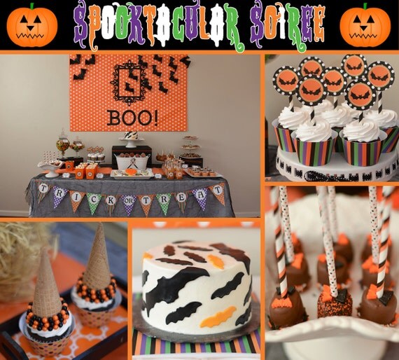Sale 70% off diy Spooktacular Soiree HALLOWEEN PRINTABLE Deluxe Party Package Cupcake Express Il_570xn