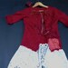 bed of roses garnet raspberry wine rustic flowers vintage lace leaves beads mohair anthropologie Stylecardigan tunic boho sweater