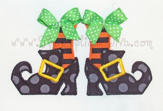 Witches Shoes Embroidery Design Machine Applique