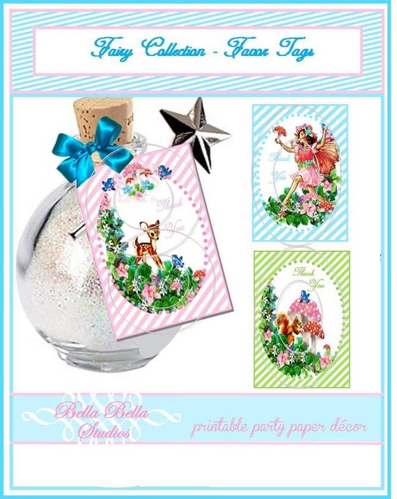 FAIRY FAVOR TAGS - Printable - Instant Download - Bella Bella Studios Il_570xn