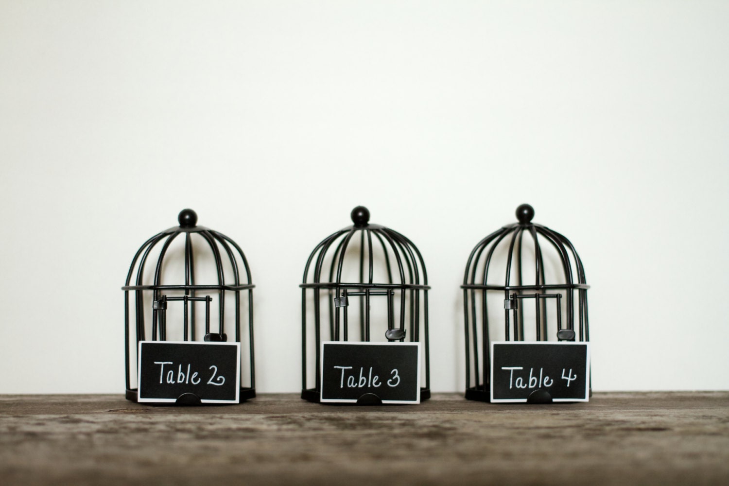 10 Mini Birdcages 4.25" x 2.75" with Chalkboard Label Rustic Weddings Centerpieces Wedding Chalkboards Table Numbers Love Birds Bird Cage