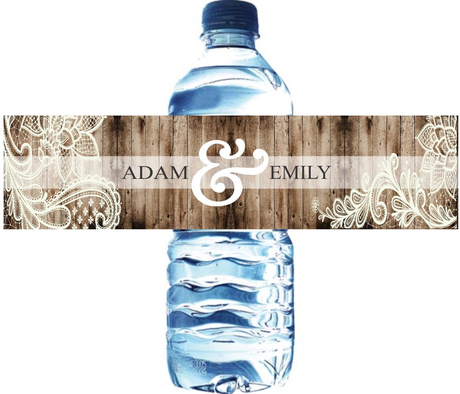 150 Rustic Wedding Water Bottle Labels - Waterproof Self Stick Labels Il_570xn