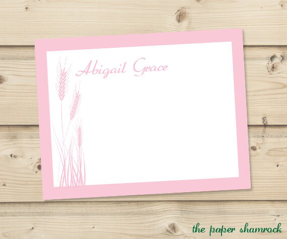Wheat Thank you Cards, Thank you Card for First Communion Personalized Thank you Card Il_570xn