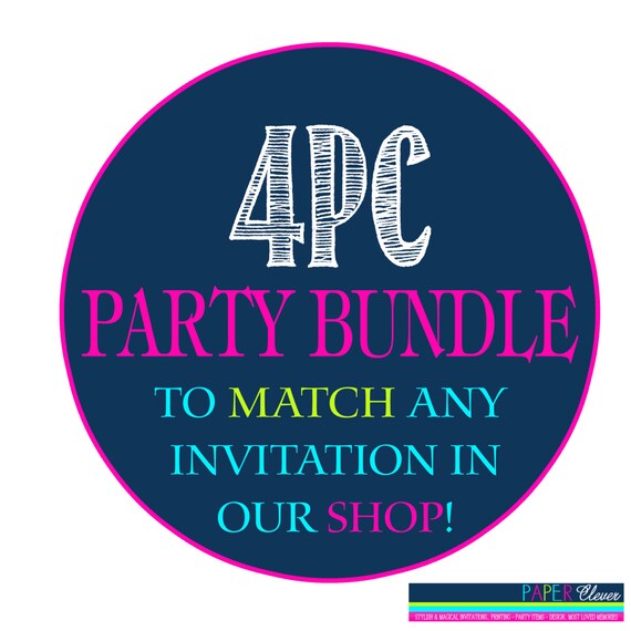 The rockin' party kit invitation with 3 coordinates - digital file, printable #21009 Il_570xn