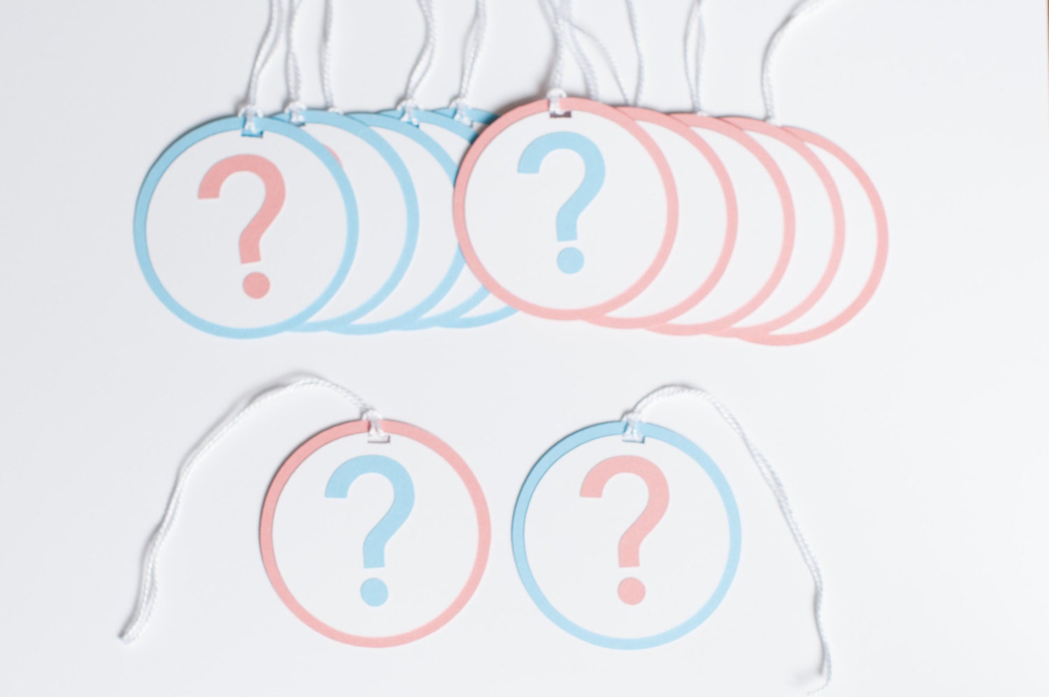 Baby Shower Decoration Party Favor Tag Question Mark Gender Reveal Il_570xn