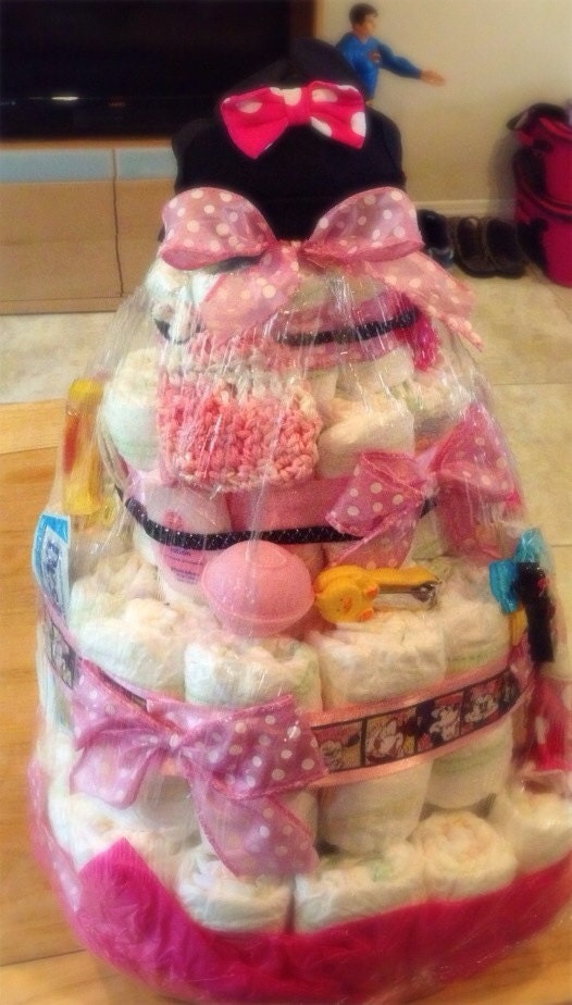 Minnie Mouse inspired diaper cake Il_570xn