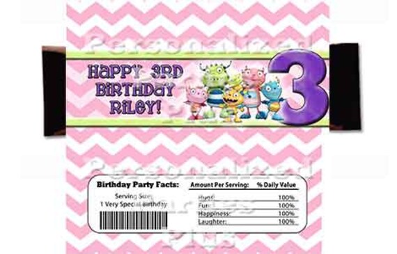 Henry Hugglemonster chevron birthday candy bar labels - Printable Il_570xn