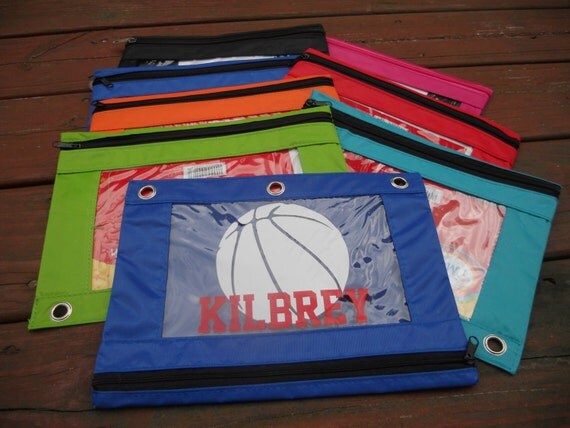 Personalized Sports Theme 3 ring binder by customvinylbydesign