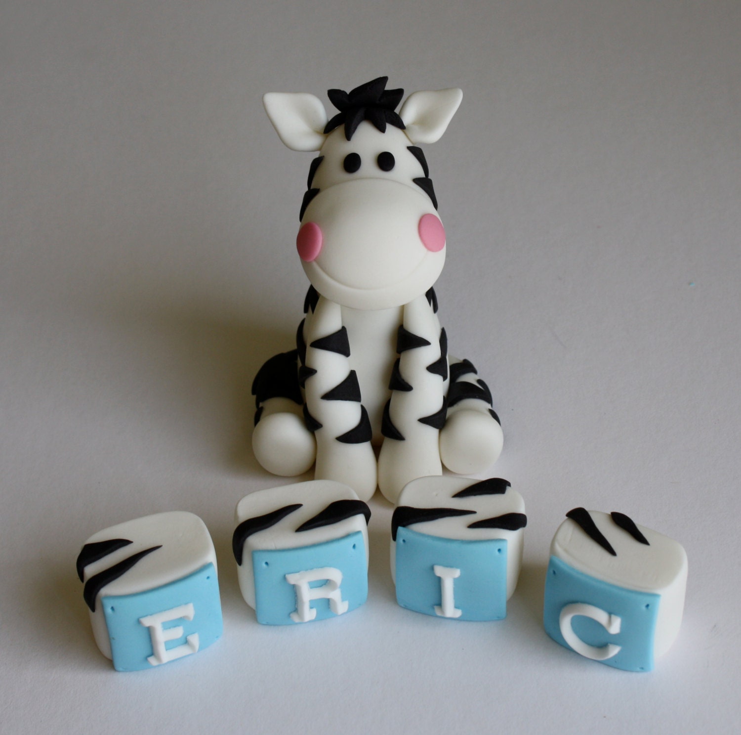 Items similar to Fondant 4" Zebra Cake Topper on Etsy