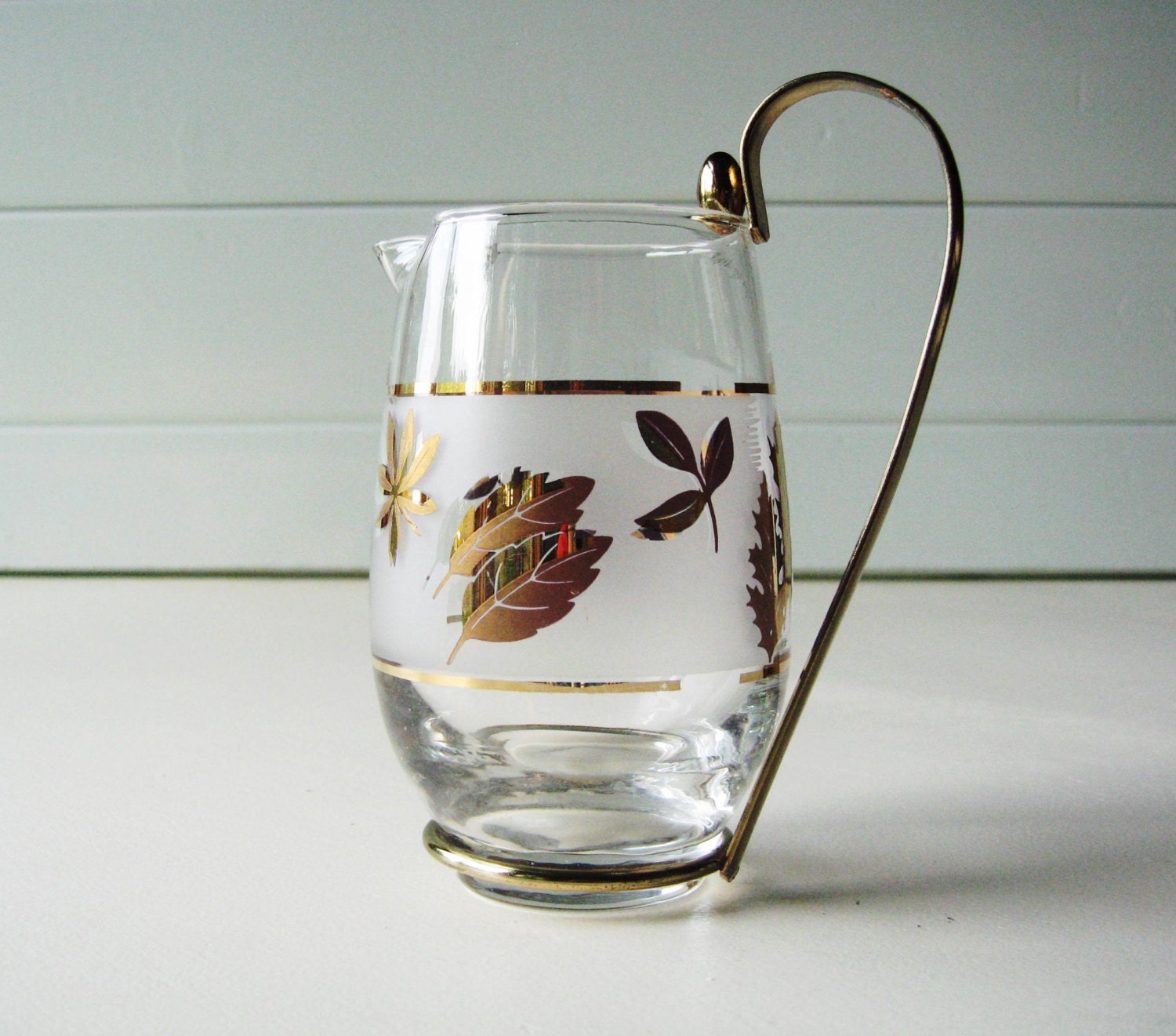 Small Glass Pitcher Cocktail Pitcher Libbey by TrellisWeddingware