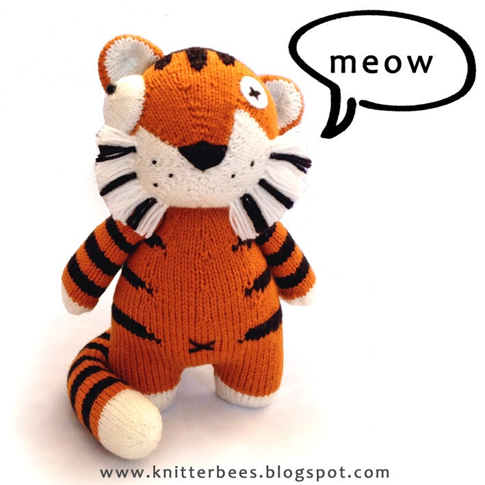 Items similar to zOomiger the zombie tiger - Knitting ...