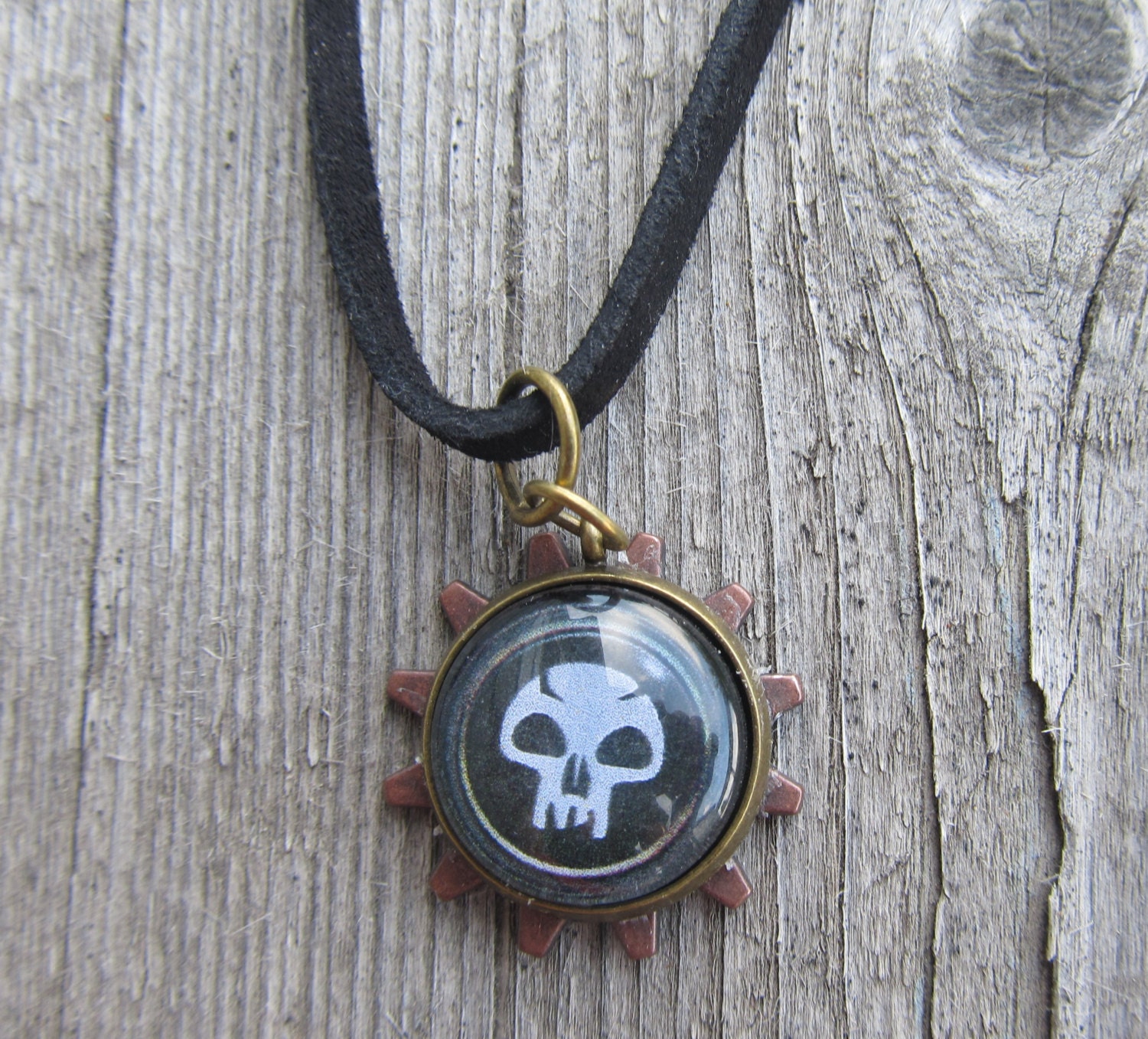 MTG necklace Magic the Gathering black mana by MontanaMagic