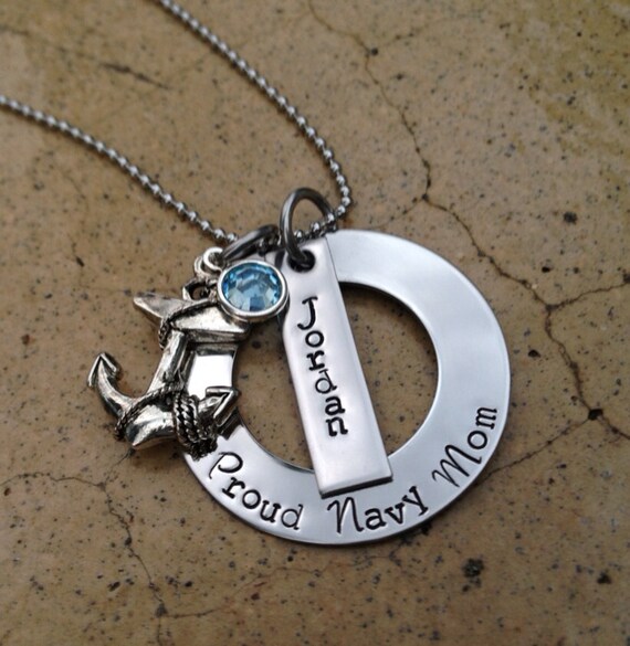 proud navy mom necklace
