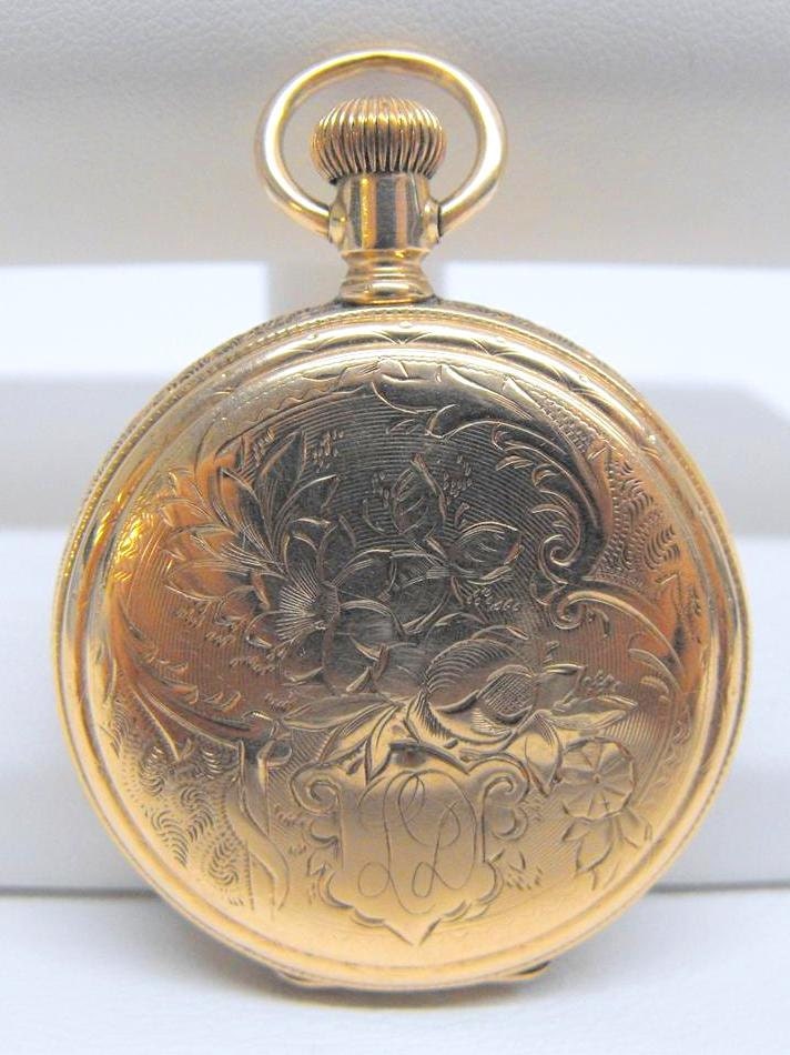 Antique Elgin 14K Gold Hunter Case Pocket Watch 15 by TBGoods