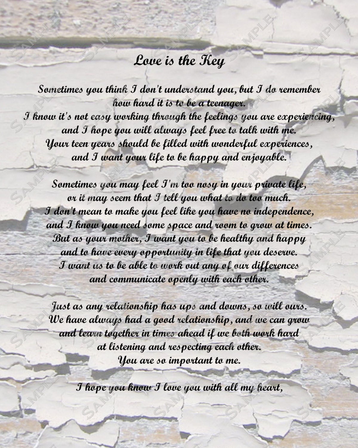 Love Poem Husband or Wife Girlfriend or by queenofheartgifts