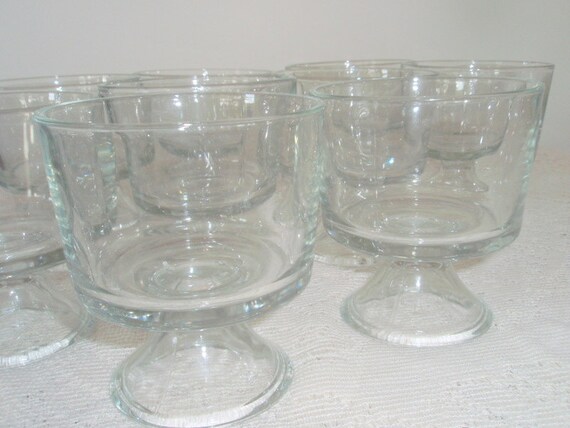 Glass Footed Bowls Twelve Glass Dessert by SocialmarysTreasures
