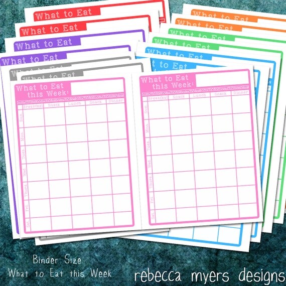 Items similar to Printable Organizer Planner Pages Full size Binder ...