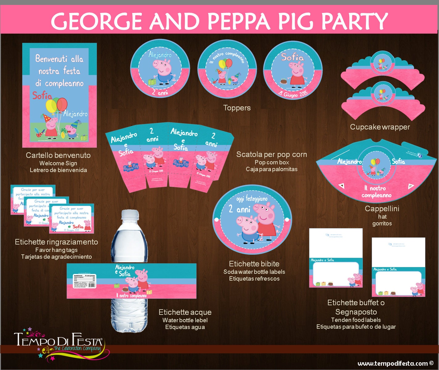 Peppa Pig and George Pig printable party Il_570xn