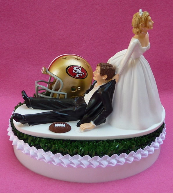 Wedding Cake Topper San Francisco 49ers SF Football Themed Sports Turf ...