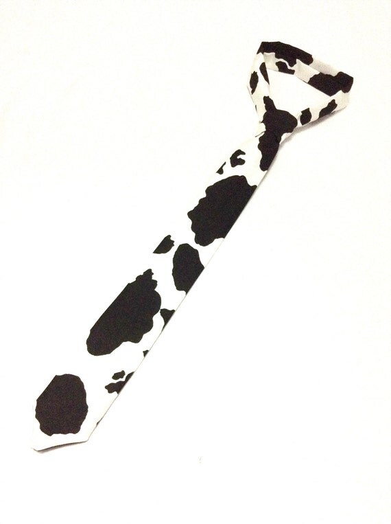 Items similar to Cowboy Cow Print Skinny Necktie on Etsy