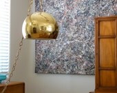 Brass Pendant Swag Light  Gold Orb Globe Lamp - TheFactorie