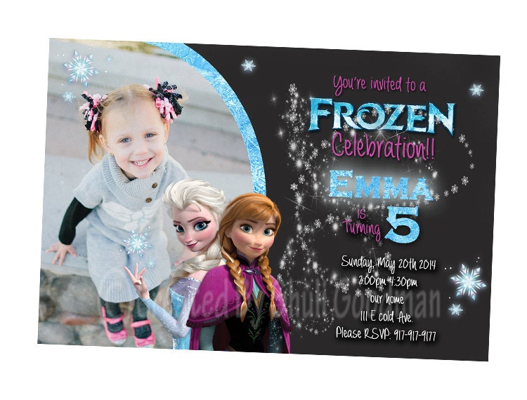 Frozen Birthday Party Invitations - printable - DIY - digital file