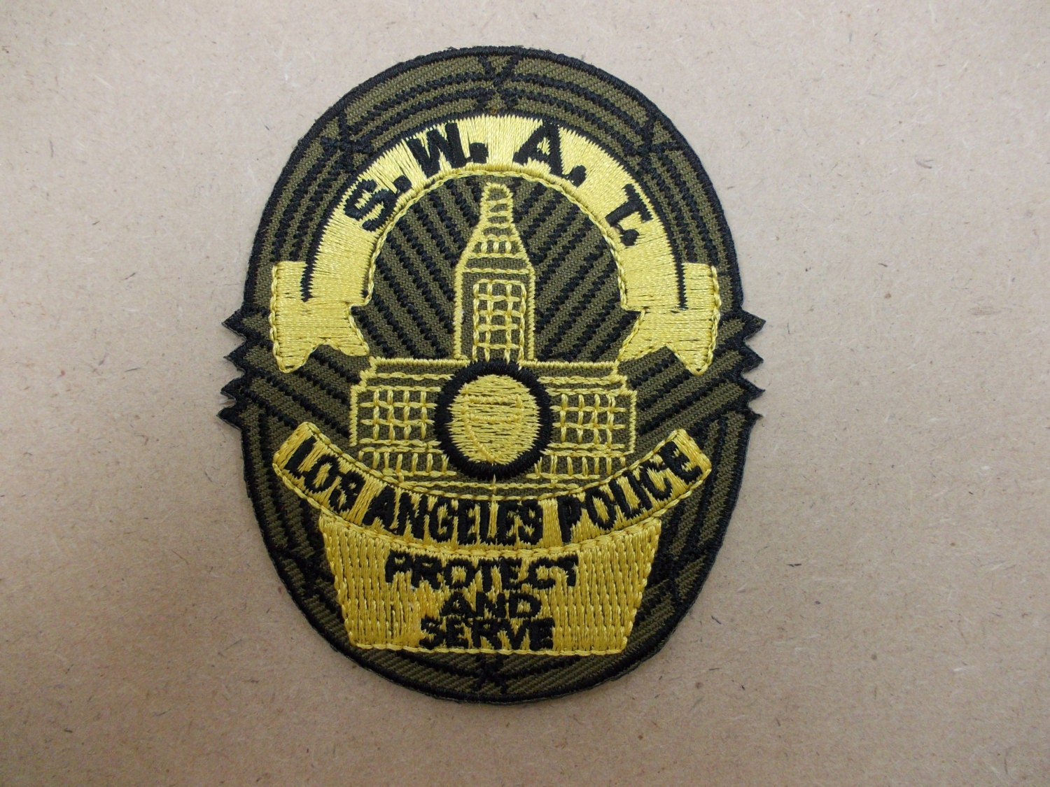 Iron On Patch S W A T Swat Los Angeles Police Protect And