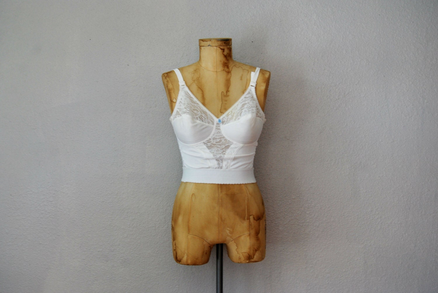 Items Similar To Vintage White Bullet Bra 1960s Corset Bustier On Etsy