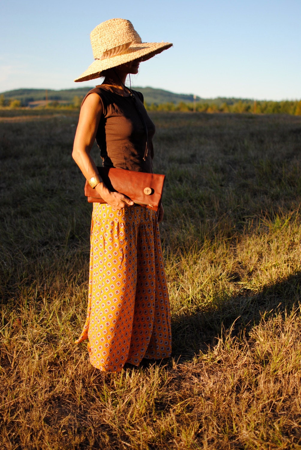 Wild Rose Eco Leather Clutch