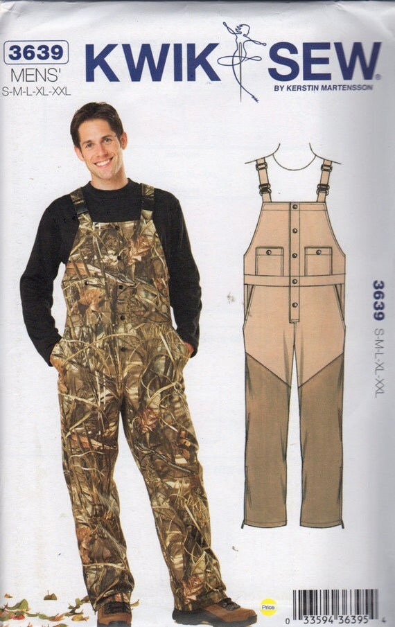 Kwik Sew 3639 Mens Bib Overalls Pattern Mans Optional by mbchills