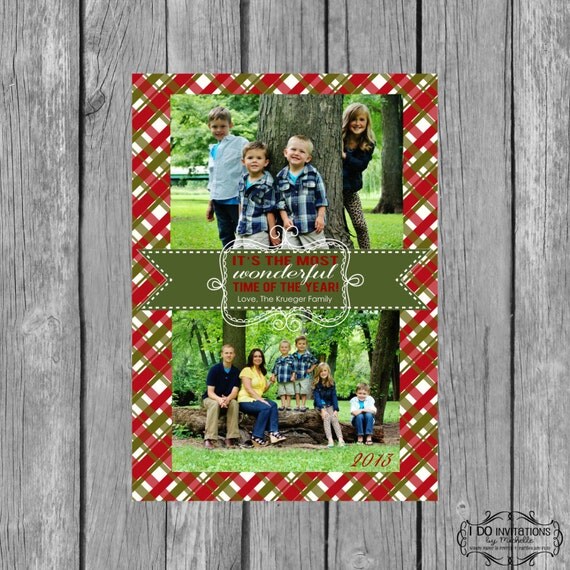 Holiday Photo Card - It's the most wonderful time of the year - Digital File Il_570xn
