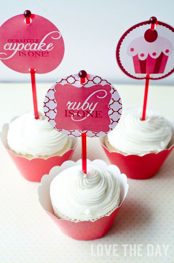 So Sweet Cupcake Birthday Party PRINTABLE PARTY CIRCLES by Love The Day Il_570xn