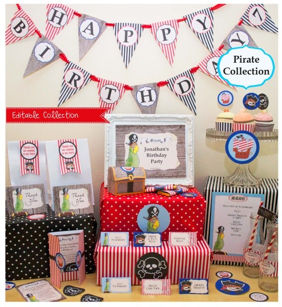 Pirate Party DIY Printable Kit - INSTANT DOWNLOAD Il_570xn