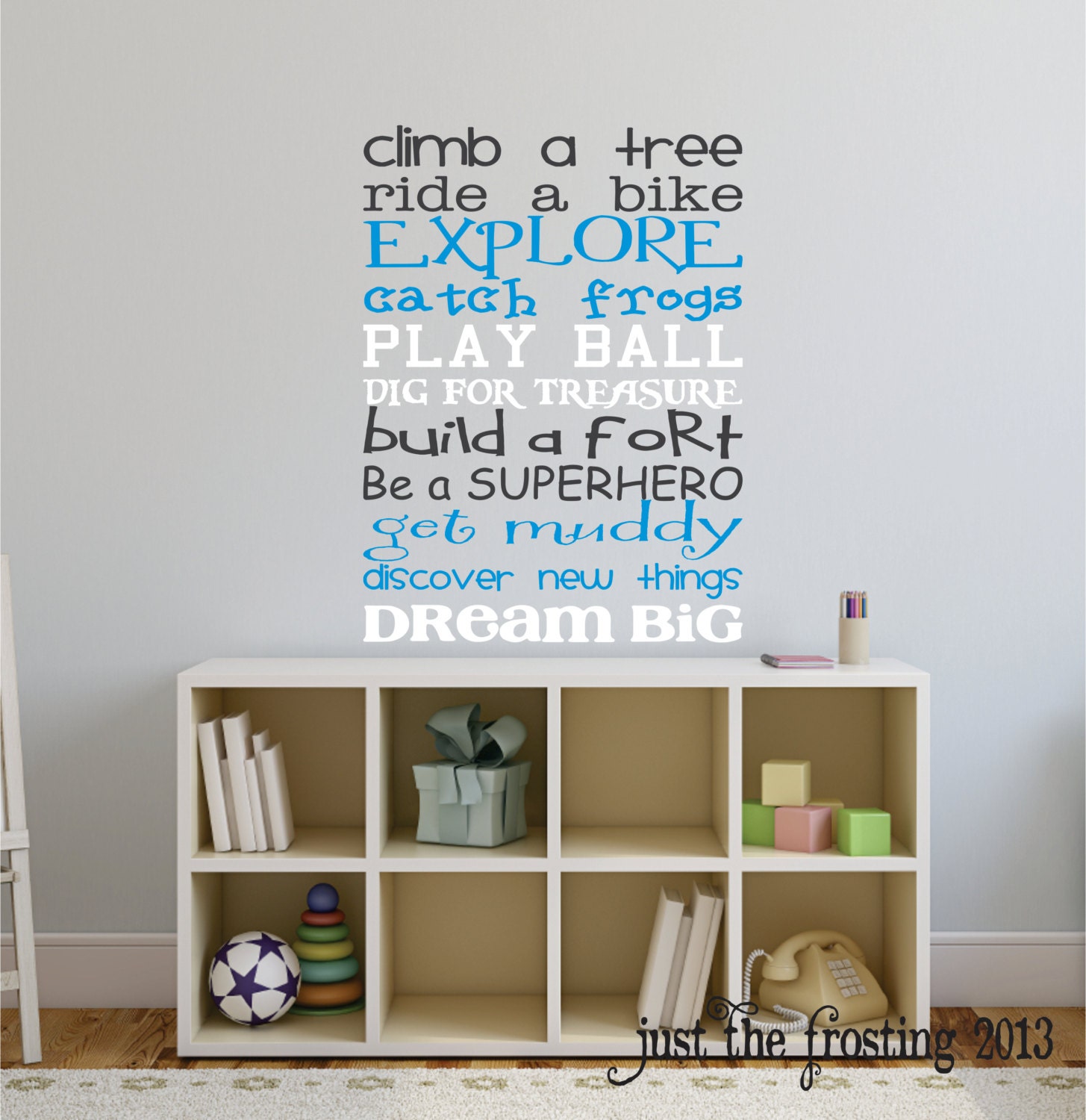 Boys Playroom Wall Decal Childrens Playroom by JustTheFrosting